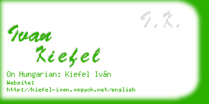 ivan kiefel business card